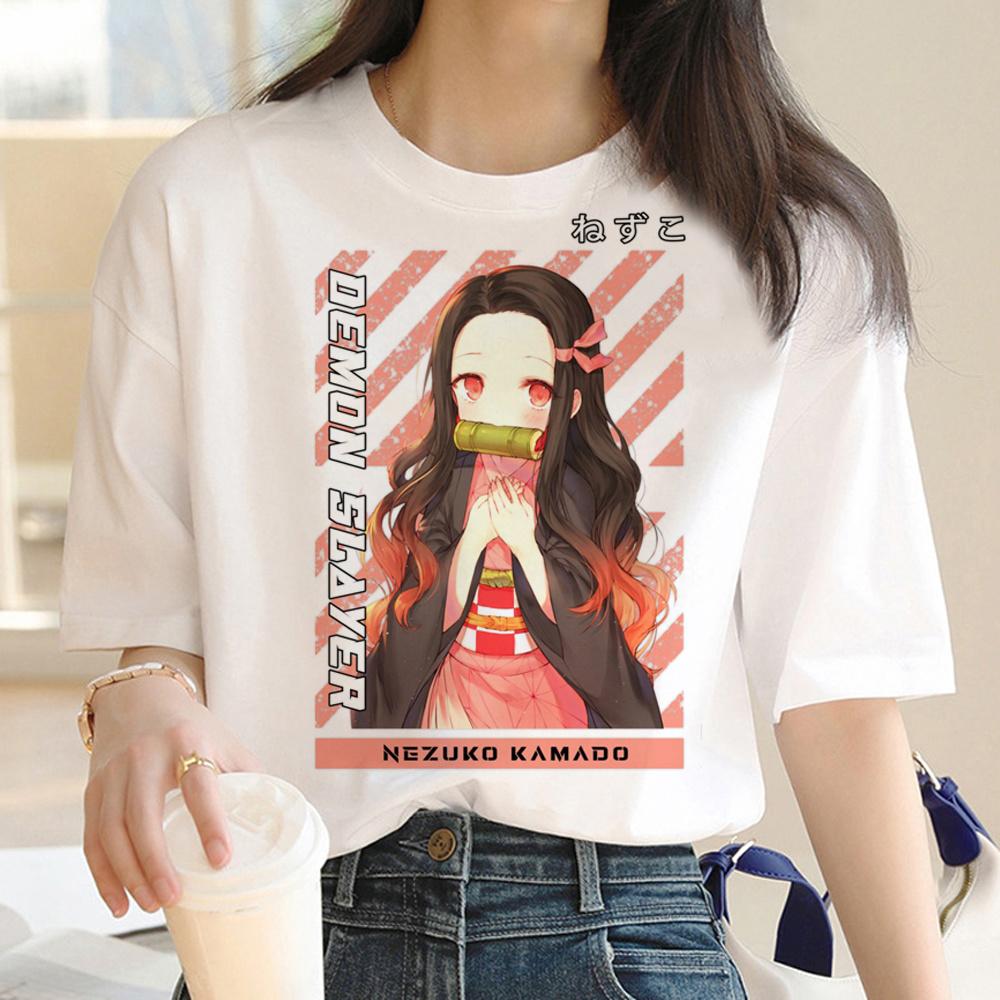Demon Slayer Kimetsu No Yaiba μπλουζάκια γυναικεία γραφικά harajuku manga t-shirts κορίτσι Ιαπωνικά streetwear y2k ρούχα