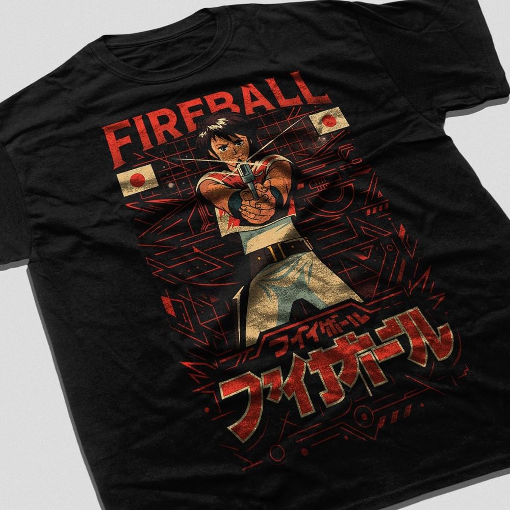 Cartoon Saber Rider Fireball 80s 90s Nostalgia Gift T-Shirt