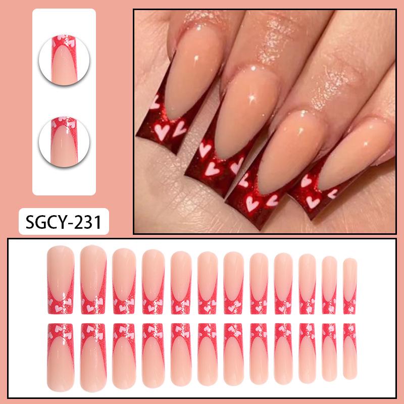 O5 European & American Long Press-On Nails - Hot Girl Wearable Nail Art Stickers