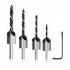 Countersink Drill Bit Set 4pcs. 3-6mm – Precise Hole Drilling | Adjustable Countersink Height | Interchangeable Drill Bits