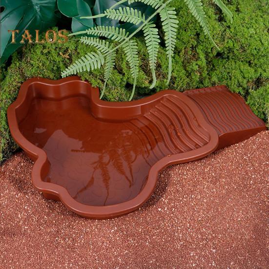Bol à eau pour tortue avec rampe 2 en 1, grand bol d'alimentation pour reptiles, décoration d'aquarium pour lézard, gecko, tortue, serpent, dragon barbu