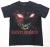 Rare Vintage Disturbed Scary Monster Face Tour Graphic T Shirt 2010s Black SZ S