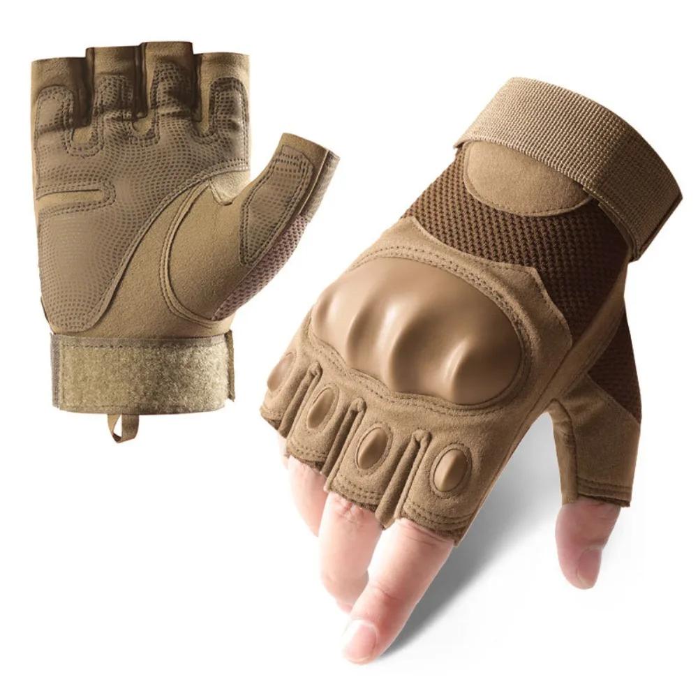 Tactical Gloves Men's Half-finger Outside Mountaineering Shielding Wear-resistant Fitness Road Travel and Cycling Gloves Practical Use