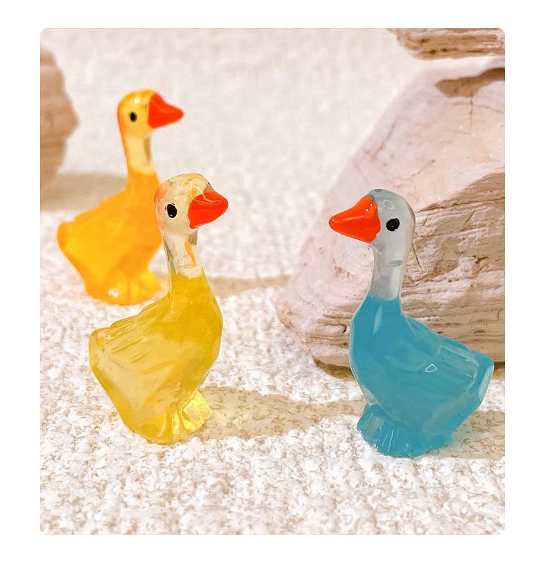 10PCS Mini Swan Glow At Dark Vivarium DIY Accessories Mimiature Figurines Fairy Garden Decoration Kawaii Animals Toys