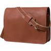 New 18 Inch Leather Full Flap Messenger Handmade Bag Laptop Bag Satchel Bag Padded Messenger Bag Brown (Brown)