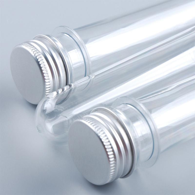 10Pcs Lab 30Ml Pet Tube Bottle Transparent Cylindrical Refillable Bottle Candy