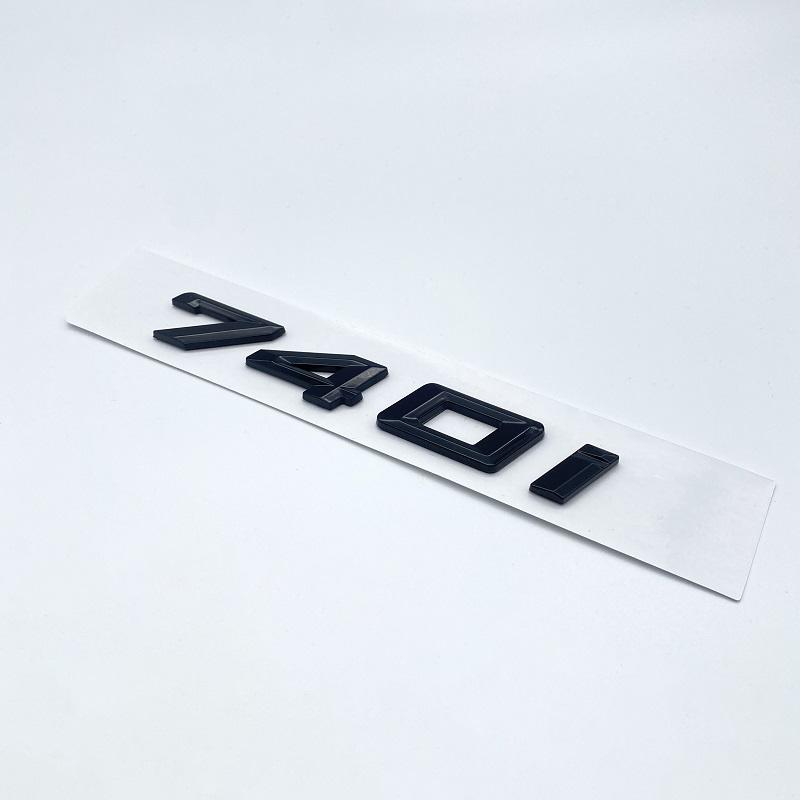 Chrome Black 730i 740i 745i 750i 760i ABS Emblem for BMW 7 Series F03 F04 G112 Car Tail Rear Trunk Logo Sticker Accessories Tx2