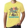 Vīriešu vintage T krekls Grafiskais T krekls Summer Triangle Calistoga Pale Yellow