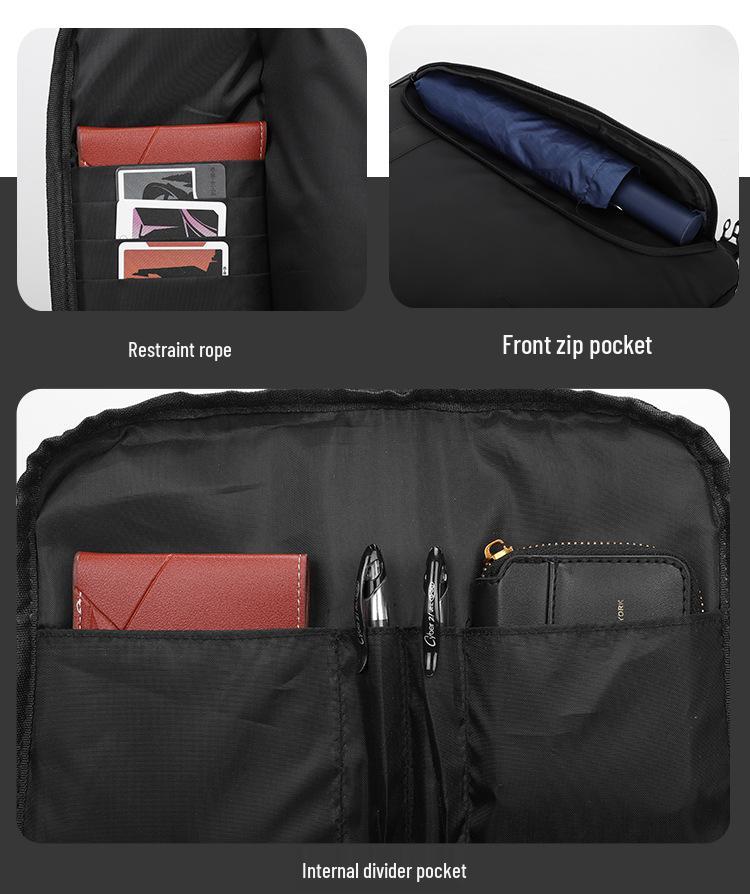 Men's Large Capacity Water-Repellent Oxford Travel Backpack