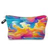 Women Abstract Lines Print Cosmetic Bag Toiletries Organize Travel Storage Case 6858 KTB