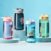 550ML Dinosaur Plastic Cup Cartoon Children Water Bottles With Straw Student Kids Water Cup Portable Drinking Bottle Drinkware
