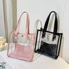Sac bandoulière transparent pour femme Couleur bonbon Mode Sac à bandoulière PVC Transparent Sac gelée Sacs bandoulière