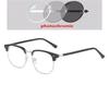 Eyebrow Frame Student Myopia Eyeglasses Finished Women Men Half Frame Square Short-sight Eyewear Prescription 0 -0.5 -0.75 To -6.0