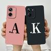 For Realme 10 Pro + Case Realme 10 Pro Plus Realme10 Pro Phone Case Realme 10 4G Cute Initial Letters Shell Skin Silicone Cover