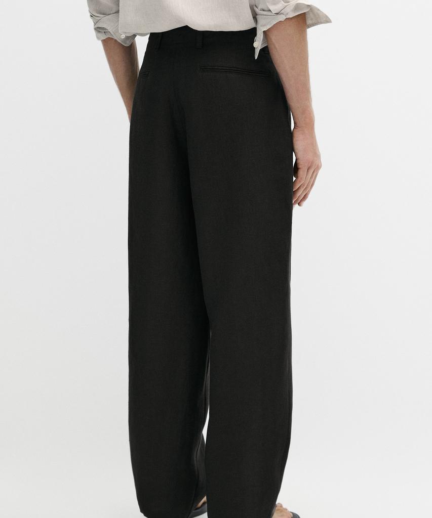 Masimodutti 100% Linen Pintuck Pants