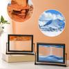 Rotatable Moving Sand Art Picture Flowing Sand Home Decor Glass Quicksand Painting Christmas Gift Sandscapes