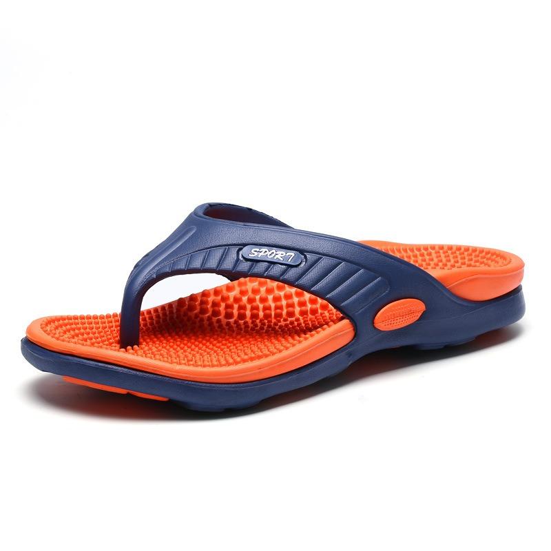 Fashion Men Massage Slippers 2025Summer New Flip Flops Outdoor Casual Beach Slides for Men Pinch Toe Sandals Chanclas De Hombre Big Size