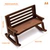 1/12 Dollhouse Mini Table Chair Dolls House Rocking Chair Dollhouse Furniture Accessories For Kids Pretend Play Toy