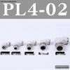 Pneumatik-Schnellkupplung: PL8-02, 4-M5, 6-01, 10-03, 12-04 Gewindeknie
