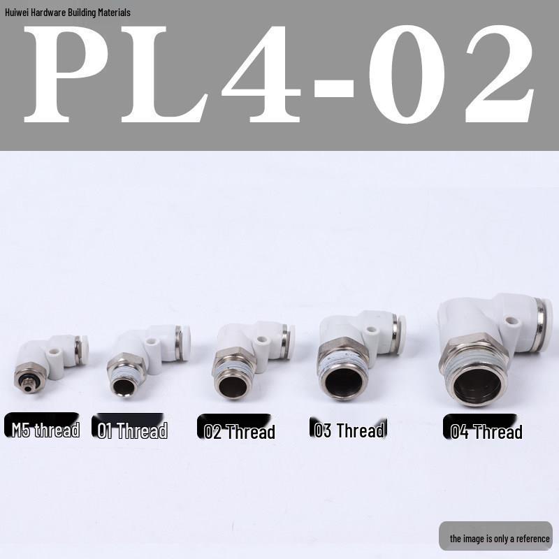 Pneumatik-Schnellkupplung: PL8-02, 4-M5, 6-01, 10-03, 12-04 Gewindeknie