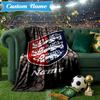 Custom Name England Football Crest Blanket Lightweight Ideal Bedding Blanket Perfect for Travel, Camping, Living Rooms, Sofas, Christmas Gift