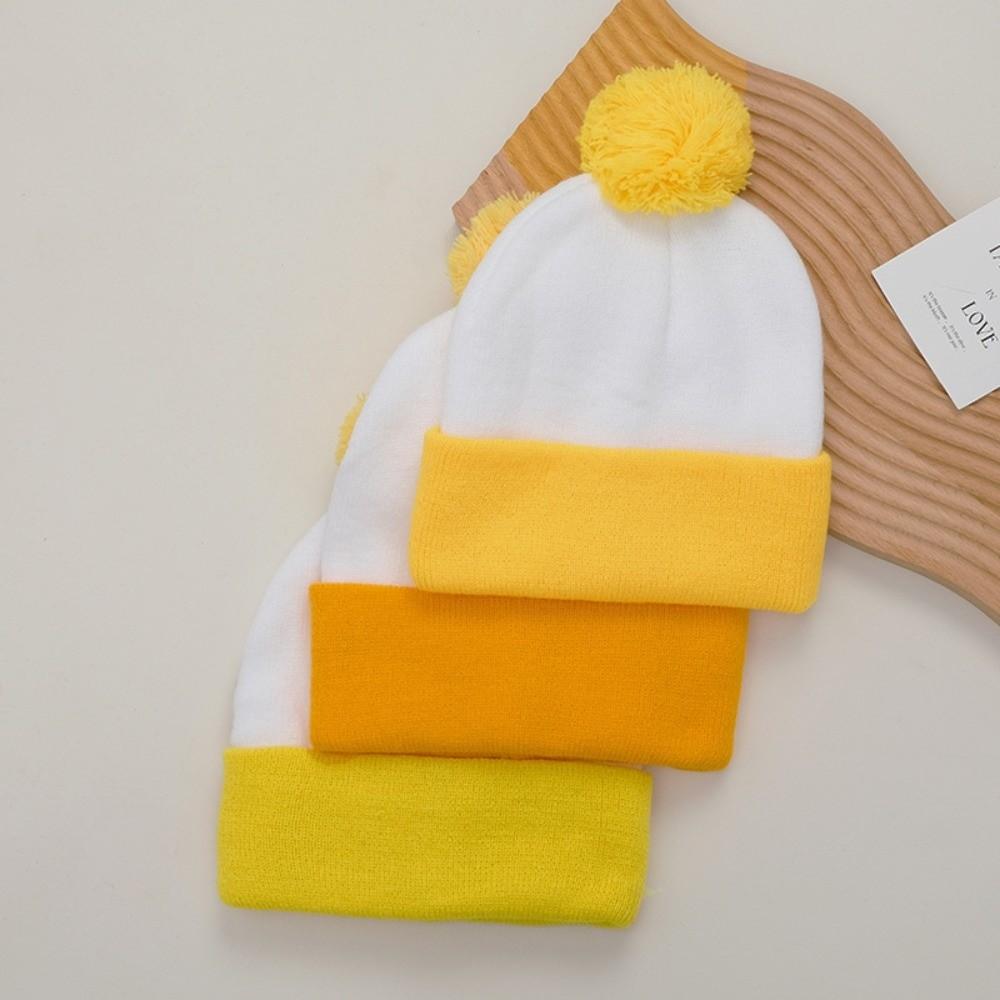 Color Matching Knitted Hat Warm Pullover Cap New Beanies Cap  Unisex