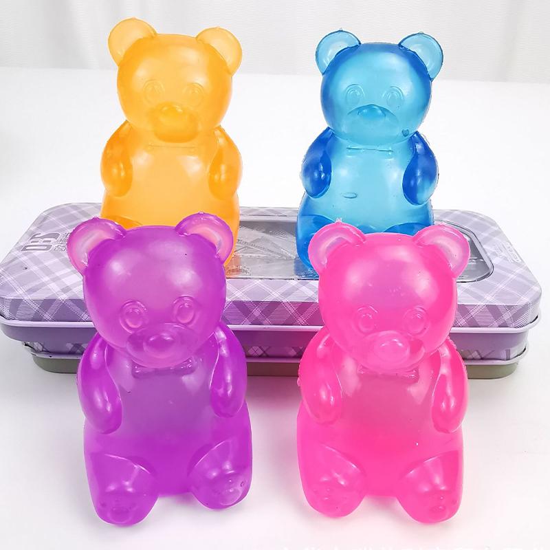 Cute Bear Nee Doh Maltose Squishy Toy Dough Colorful Sensory Toy Creative Desk Decoration Stress Relief Doll Squeeze Fidget Toy