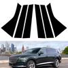 6pcs/set Car Glossy Black Window Door Column BC Pillar Post PC Cover Trim Fit For Genesis GV80 2020-2024