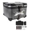 55L Motorcycle Top Case with Security Lock Aluminum Alloy Quick Release Waterproofing Trunk Top Box for Helmet Luggage