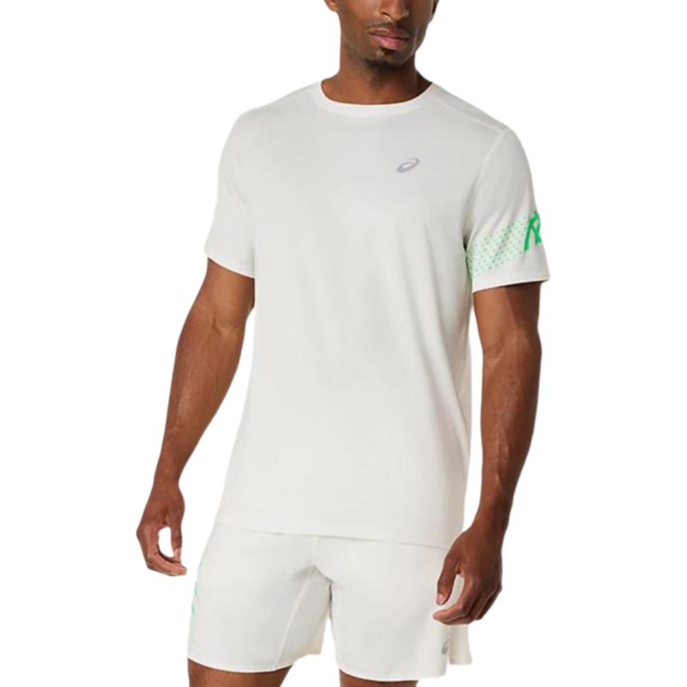 Asics Icon Solid Short Sleeve Crew Neck Running T-Shirt Men Tops 2011D458-100