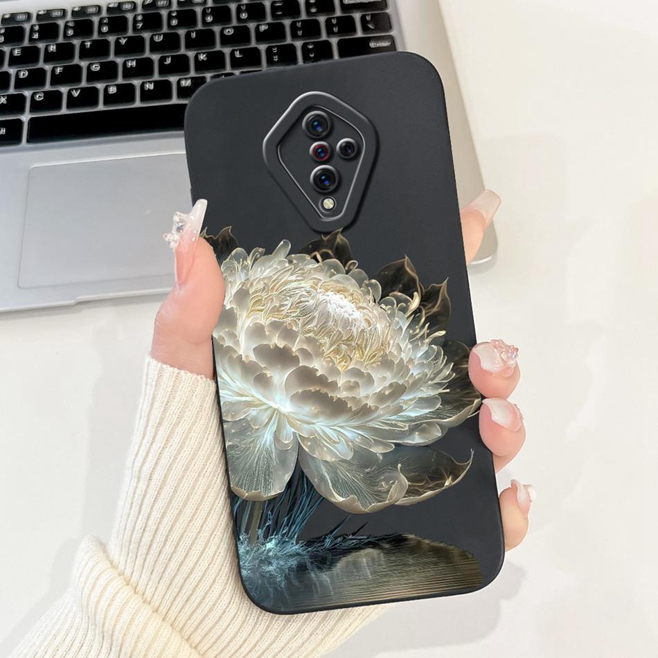 Für Vivo S1 Pro (1920) / S1 (1907) Schöne Schleife Rose Malerei Handyhülle Für Vivo S1 S1Pro Weiches Silikon Stoßfeste Hüllen