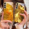 The Golden Red Phoenix For Samsung Galaxy S20 FE S21 S22 S23 Plus S24 Ultra 25Ultra S21+ S9+ S22Plus Golden Glass Phone Case