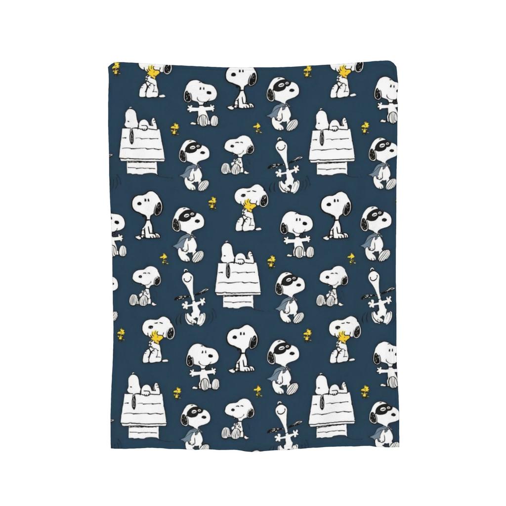 Snoopys Cartoon Blankets Flannel Novelty Warm Throw Blankets for Chair Covering Sofa Autumn/Winter,