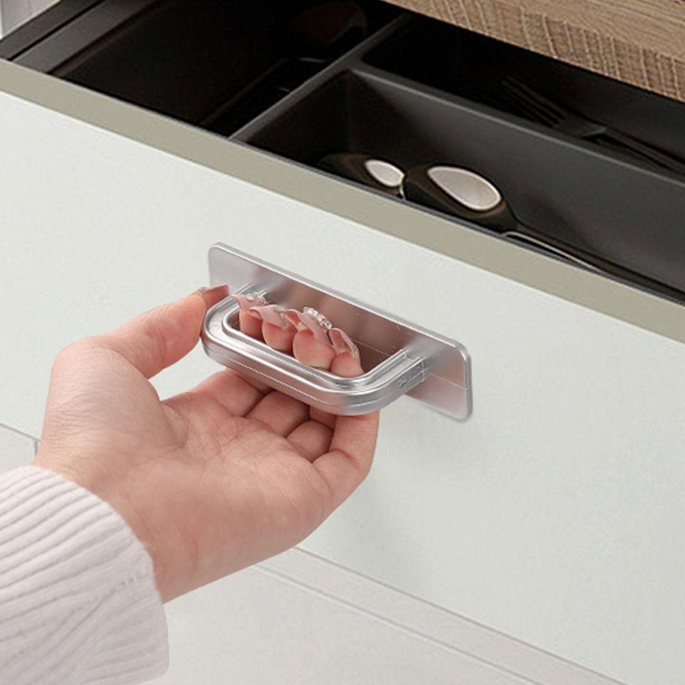 Self-adhesive Door Pull Knobs Cabinet Handle Modern Door Handle Move Sliding Door
