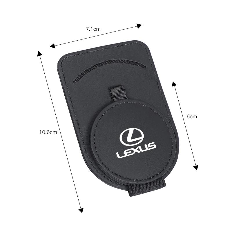 Interior Stickers Quality Leather Car Glasses Clip ID Card Holder Interior Storage For Lexus F SPORT ES RX NX LS UX LM LX GX LC WA1