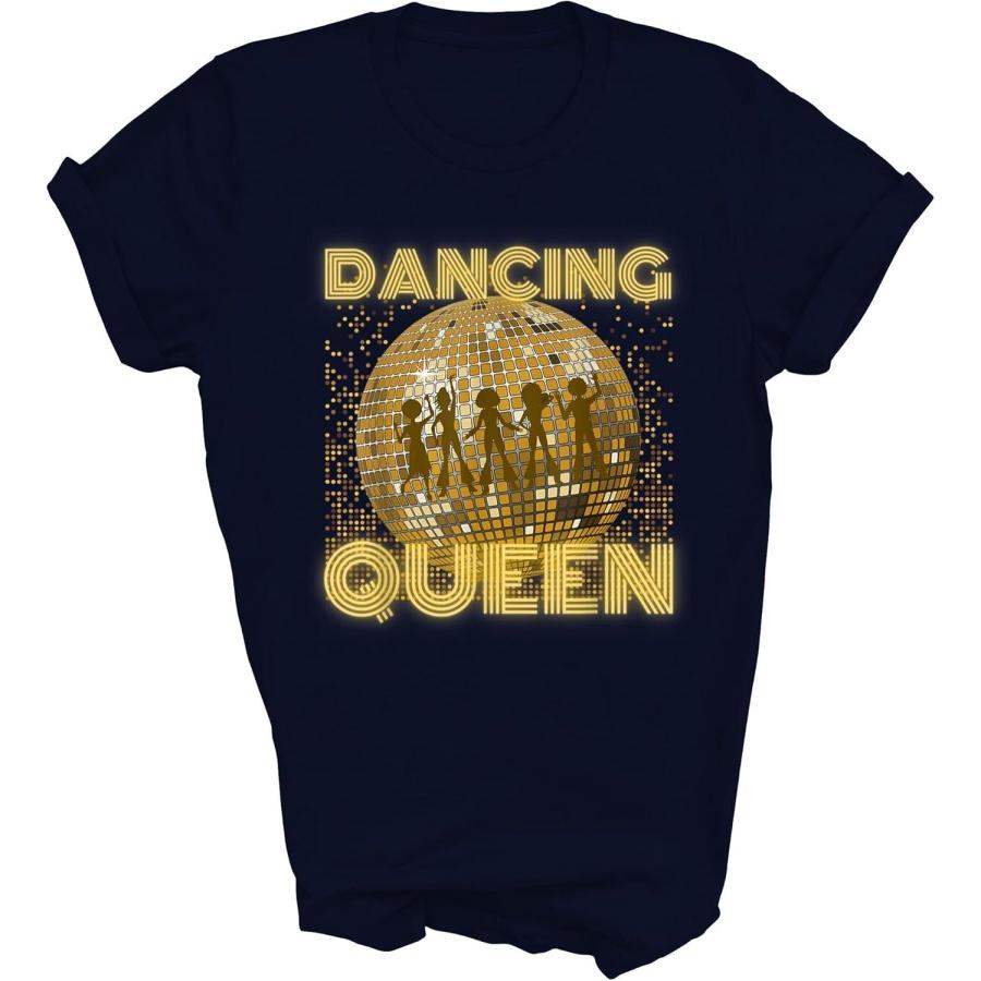 HOGOTOCLUB Regina del Ballo Ballerina Vintage Anni '70 '80 '90 Disco Dance Maglietta Unisex Regalo Donna Uomo T-Shirt (marina;5XL)