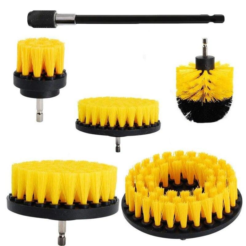 2/3.5/4/5'' Drill Brush Kit Electric Scrubber Brush for Cleaning Bathroom Bathtub Cleaning Brush Scrub Drill Cleaning Kit