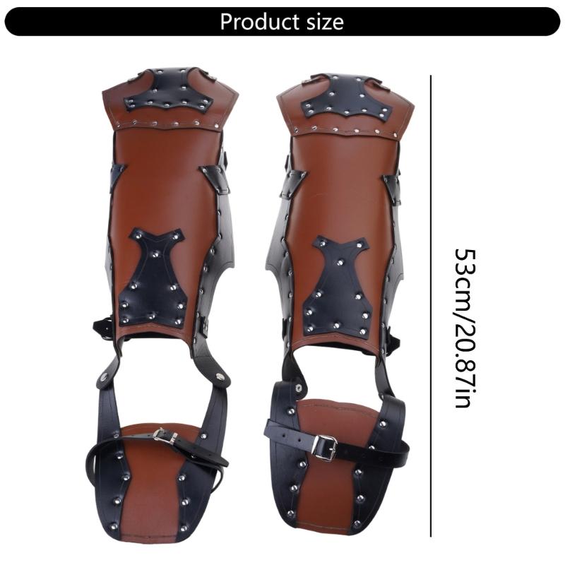 Medieval Leg Covers Pirate and Renaissance Faux Leathers Steampunk Costume Boots Covers