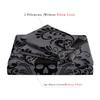 3pcs Soft & Breathable Dark Grey/Black Gothic Victorian Floral Duvet Cover with All-Season Luxury Bed Sheets Machine Washable