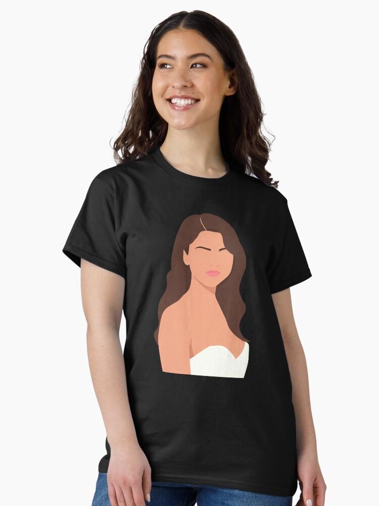 Selena Gomez Lineless Illustration Klassisches T-Shirt