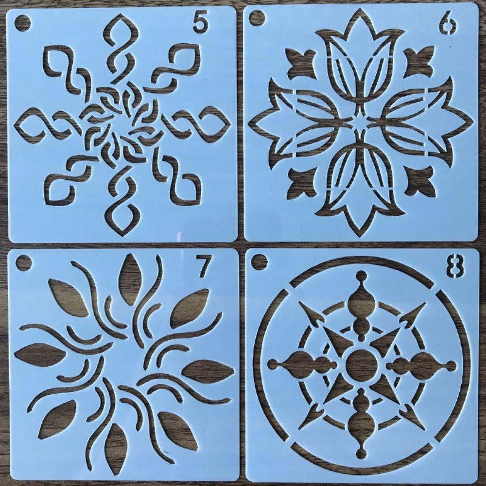 36/56Pcs Creative Mandala Dot Painting Templates Hollow Reusable Dot Painting Stencils Small Size DIY Mandala Stencils