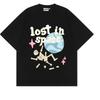 New Cotton Punk Tshirt Streetwear,Hip Hop Skull Skeleton Letter Print Gothic Rock T-Shirt Oversized High Quality Soft Round Neck