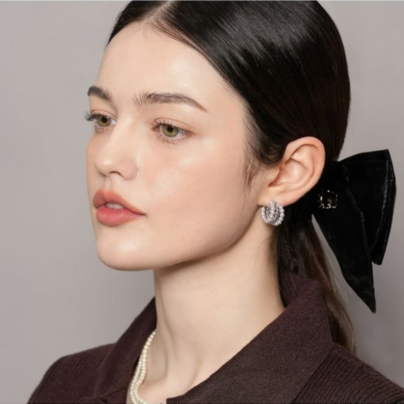 Dana Burton Triple Blanche Hoop Earrings