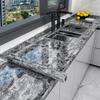 1pc Imitation Marble Pattern Tile Stickers Waterproof Cabinet Refurbishment Kitchen High Temperature Resistant Oil Stickers