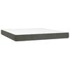 Box Spring Bed with Mattress Dark Gray 200x200 cm Velvet