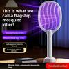 Raqueta eléctrica antimosquitos recargable 2 en 1 lámpara matamosquitos plegable automática