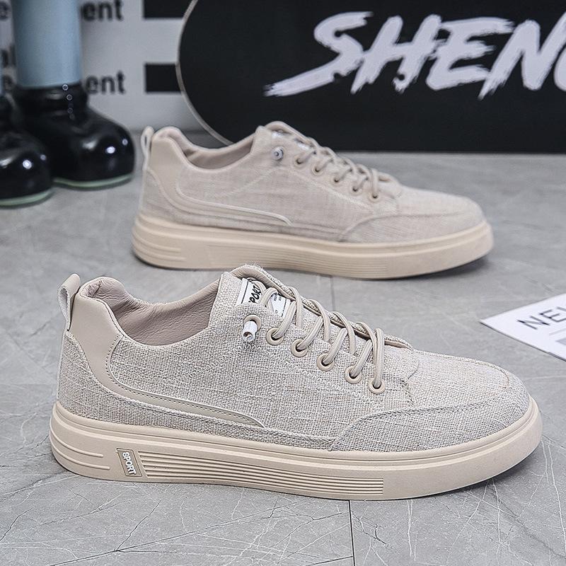 Fashion Men's New Spring Breathable Cloth Shoes Trendy Versatile Shoes Men's Canvas Thin Casual Simple Comfortable Board Shoes