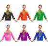 Disfraz de Estrella Británica de los Años 60 para Niños - Camisa de Manga Larga de Encaje Dorado para Cosplay de Músico de Banda de Rock y Fiestas Temáticas
