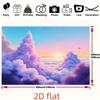 2D Traumhafter Himmel Hintergrund Rosa Lila Zuckerwatte Wolken bei Sonnenuntergang Fotografie Hintergrund