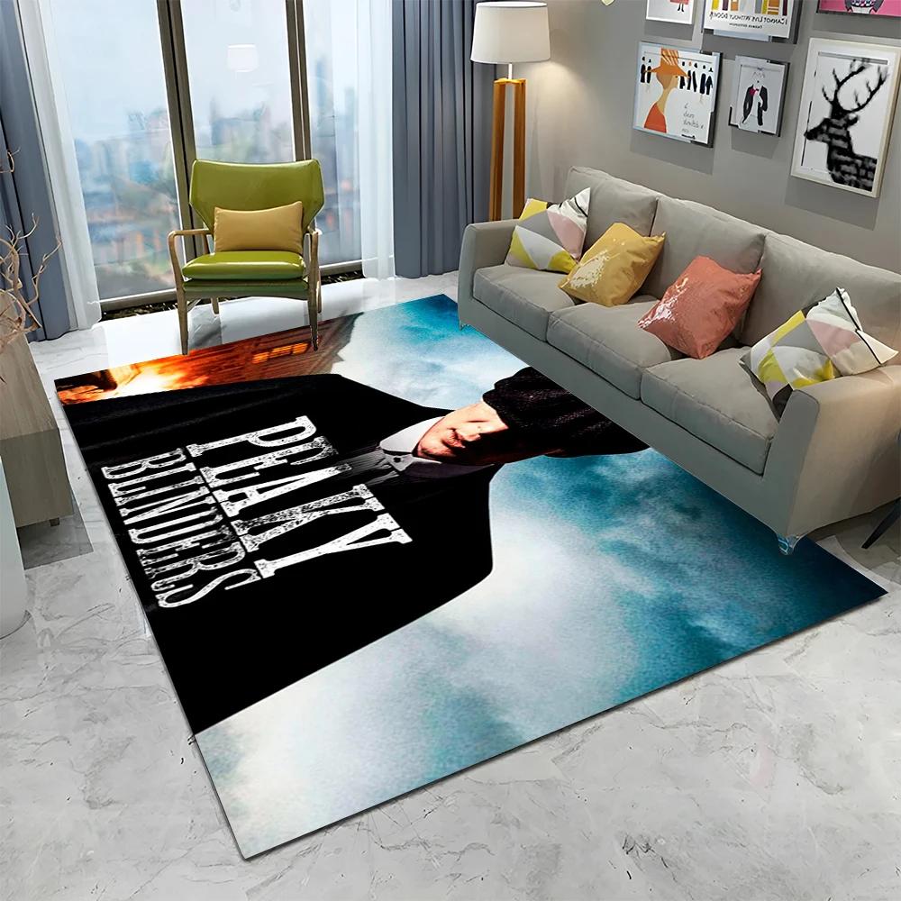 HD Tommy Shelby 3D P-Peaky Blinders Tapijt Vloerkleed voor Huis Woonkamer Slaapkamer Bank Deurmat Decoratie, Kinder Vloerkleed Antislip Vloermat